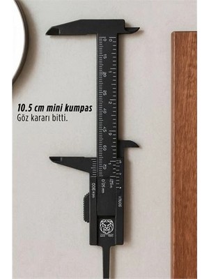 Calperia Lorenzo Vivaldi Serisi Mini Hassas Kumpas (8 cm Ölçüm) Kompakt Cep Boy Cetvel 722906