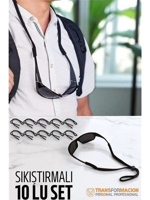 Calperia Gözlük Ipi Ayarlanabilir Sıkıştırmalı Gözlük Ipi 10 Lu Set 721797