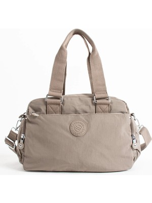 Sanmorris Kadın Omuz ve El Çantası - Çok Bölmeli Su Geçirmez Kumaş Günlük Çanta