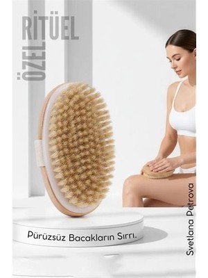 Calperia Doğal At Kılı Selülit Karşıtı Vücut Fırçası Peeling Masaj Aleti Selülit Fırçası 714866