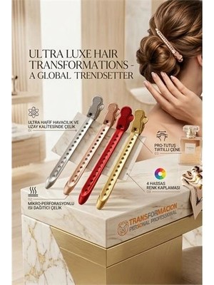 Calperia Profesyonel Metal Paslanmaz Çelik Toka Seti 4'lü 722994