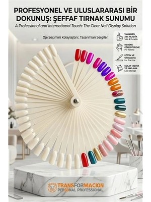 Calperia Beyaz Protez Jel Tırnak Eğitim ve Sunum Kartelası 717000