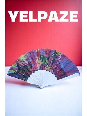 Calperia Desenli Yelpaze – Renkli ve Şık Figürlü Tasarım 721618