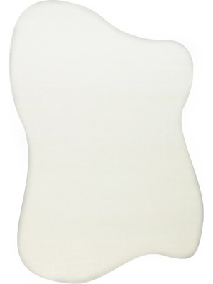 Cool Halı Krem Rengi Kalın Yumuşak Amorf Minimalist Bohem Puf Asimetrik Giriş Giyinme Yatak Odası Halısı