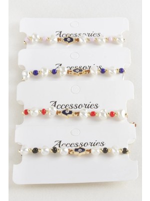 Uluora Ftm Ana Eli Boncuk Inci Makrome Ip Bileklik