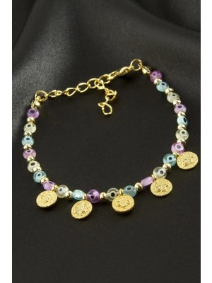 Uluora Para Nazarlı Boncuklu Bileklik