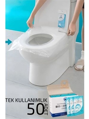 Calperia Klozet Kapağı Kılıfı Hijyenik Seyahat Tek Kullanımlık Klozet Wc Örtüsü 50 Adet 720809