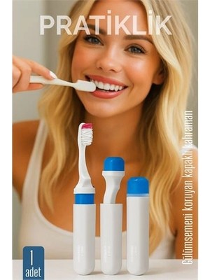 Calperia Transformacion Kapaklı Diş Fırçası - Seyahat Kapaklı Diş Fırçası - Hijyenik Koruma, Pratik ve Kompakt Model 722237