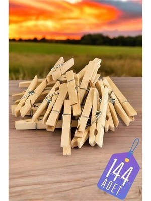 Calperia Ahşap Çamaşır Mandalı 144 Adet 714299