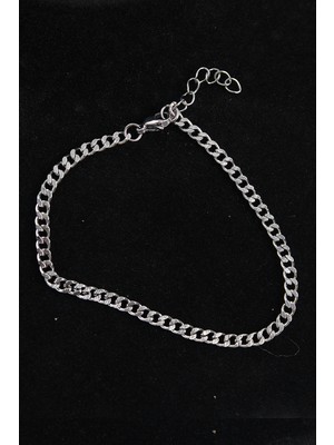 Uravas Store Çelik Ince Klasik Model Gümüş Renk Erkek Bileklik