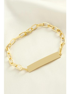 Uluora Isim Yazılabilir Boş Plaka Bileklik