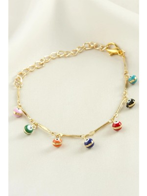 Uluora Top Nazar Boncuk Mineli Bileklik