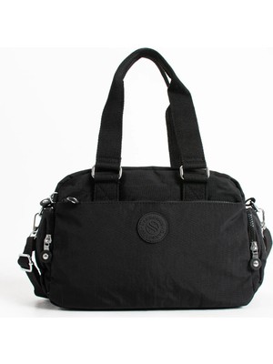 Sanmorris Kadın Omuz ve El Çantası - Çok Bölmeli Su Geçirmez Kumaş Günlük Çanta