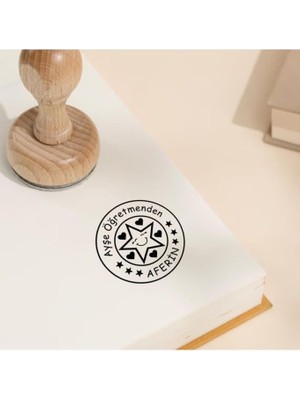 Özel Öğretmen Kaşesi Mührü Kitap Mührü ve Istampa Set R5814-09
