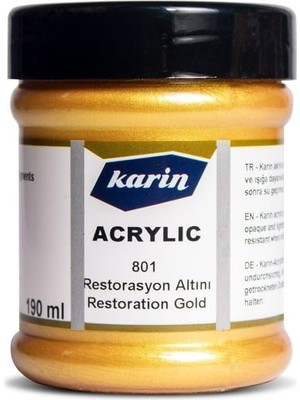Akrilik Boya Restorasyon Altın Yaldız Varak Efekt 190 ml