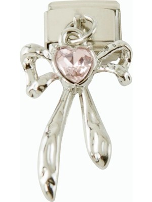 Uluora Fiyong Zirkon Taşlı Sallatılı Çelik Charm