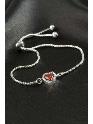 Uluora Kalp Zirkon Taşlı Asansörlü Bileklik ( Ciddi Ilişki Bilekliği)