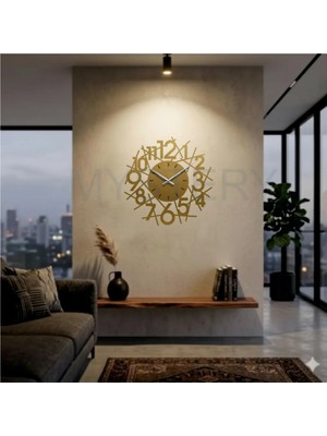 Mystery Metal Modern Büyük Boy Salon Duvar Saati, Ofis Için Duvar Saati 40X40CM