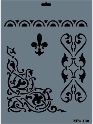 Uravas Store New Seri N-130 Stencil 35X25 cm