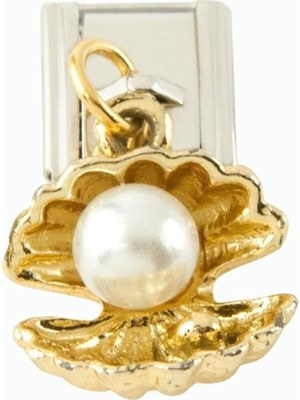 Uluora Istiridye Inci Sallatılı Çelik Charm