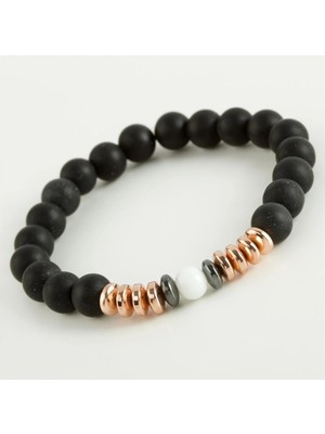 Uluora Hematit & Mat Onix Doğaltaş Bileklik