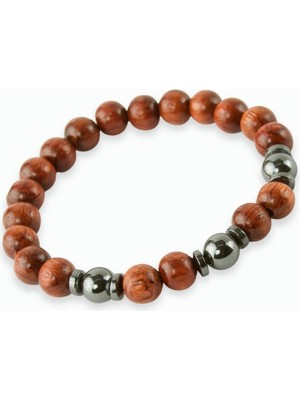 Uluora Hematit Bambu Ahşap Bileklik 8 mm