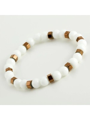 Uluora Sedef & Hematit Doğaltaş Bileklik