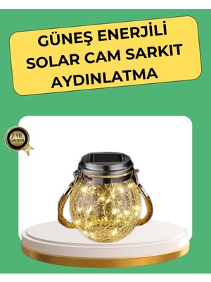 Kont Solar Güneş Enerjili Dekoratif Cam Lamba