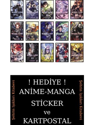 Kurukafa Yayınları Seraph Of The End 11-25 Manga Seti (15 Kitap) / Anime-Manga Sticker ve Kartpostal Hediyeli