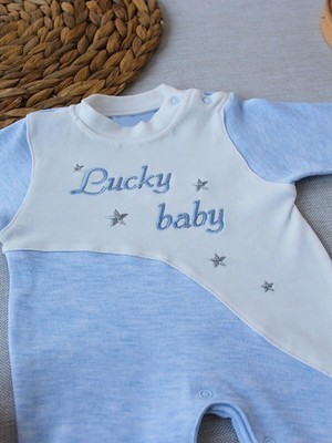 Uravas Store 0-3 3-6 Ay Lucky Turk Nakışlı Es Çizgi Boy Şapkalı Erkek Bebek Tulumu Mi