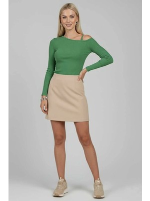 Uravas Store Tek Omuz Ipli Bluz Yeşil