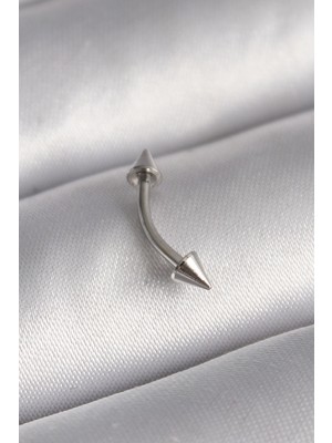 Elif Asya Ceyiz Tekstil 316L Çelik Gümüş Renk Çivi Model Piercing