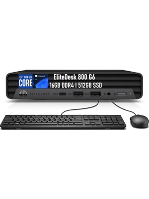 Hp Elitedesk 800 G6 Mini Pc Desktop Computer Pc, Six-Core I5-10500T, 16GB Ddr4 Ram, 512GB Ssd, Keyboard & Mouse,  4K Support, Windows 11PRO