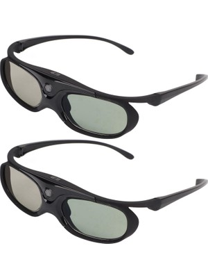 Link 3D 144Hz Aktif Deklanşör Gazları Dlp LCD Gajas 3d, Dlp Projektörler Için, Hafif Konforlu Gözlükler, (2 Adet, Siyah)