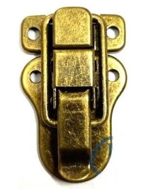 TKÇ Sandık, Kutu Klipsi, Ön Kilidi - 48X30MM, Antik, 1 Adet