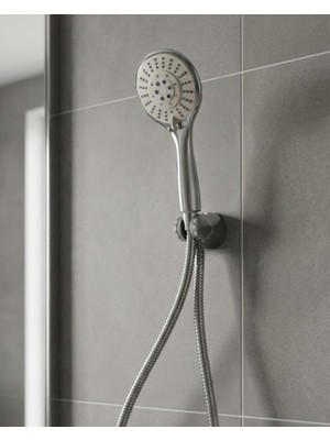 Kont Çok Fonksiyonlu El Duşu Başlığı Spiral Hortumlu Dayanıklı Duş Seti