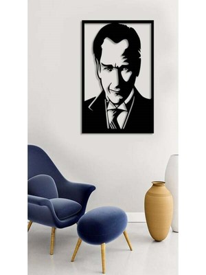 TKÇ Atatürk Silüet Ahşap Duvar Tablosu