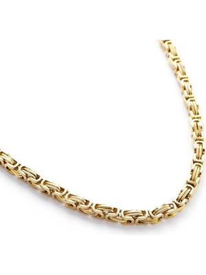 Akın Trend Gold Çelik Kral Zincir Erkek Kolye