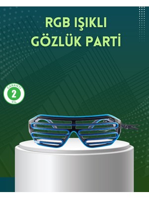 Kont Işıklı LED Gözlük Parti Konser ve Etkinlik Aksesuarı