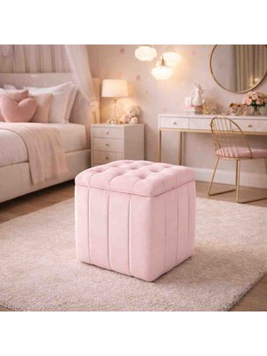 Muba Online Kapitoneli Dilimli “modern Kare Puf | Ayak Dinlendirme Taburesi | Dekoratif ve Rahat Yüksek Kalite”