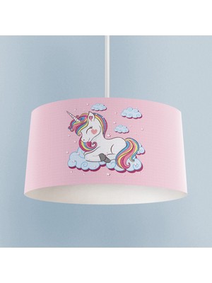 PremiumPort Pembe Renkli Unicorn Avize, Şık ve Modern Aydınlatma Tasarımı
