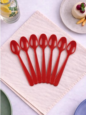 Parti Adresi Plastik Kaşık Kırmızı 25'li