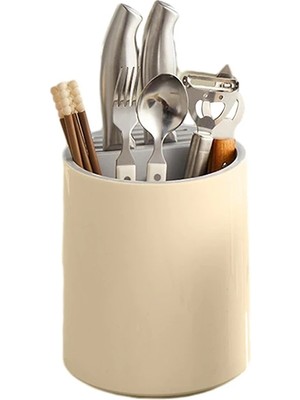 Kont Ezere Çatal - Bıçak - Kaşık Saklama ve Kurutma Kutusu Dönebilen Mutfak DÜZENLEYICI-(5775)