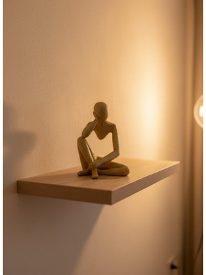 Kont Dekoratif Sarı Insan Figürü Modern Masa ve Raf Süsü