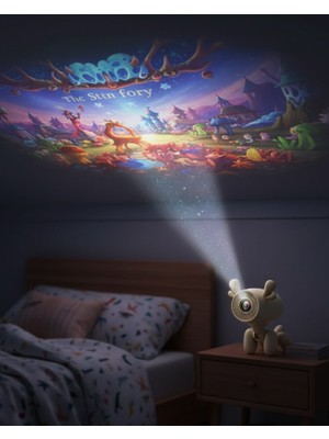 Kont Geyik Tasarımlı Akıllı Projeksiyon 4K Destekli 500 Ansı Lümen