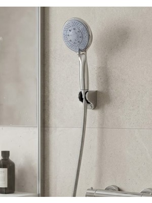 Kont Çok Fonksiyonlu 4 Kademeli El Duşu Seti Spiral Hortumlu Banyo Duş Başlığı