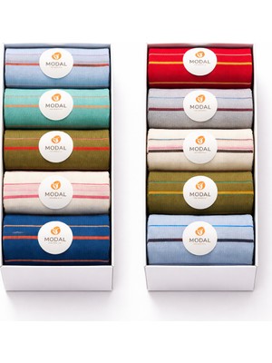 Midlora Kadın Modal Soket Çorap 10’lu Set (35-40 Numara) Bilek Üstü Terletmez Koku Yapmaz Dikişsiz Kutulu