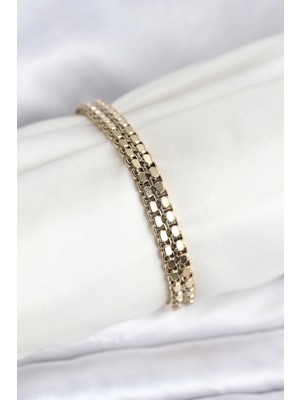 Uravas Store Çelik Gold Renk Kadın Bileklik