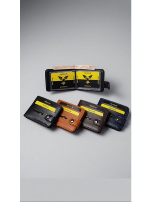 Atk Giyim Muccas Unisex Şık Kartlık Cüzdan Seti - 4 Farklı Renk - Ince ve Pratik Tasarım