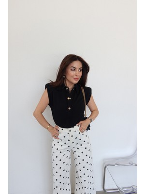 Özge Özgenç Gömlek Yaka Çıtçıtlı Bodysuit